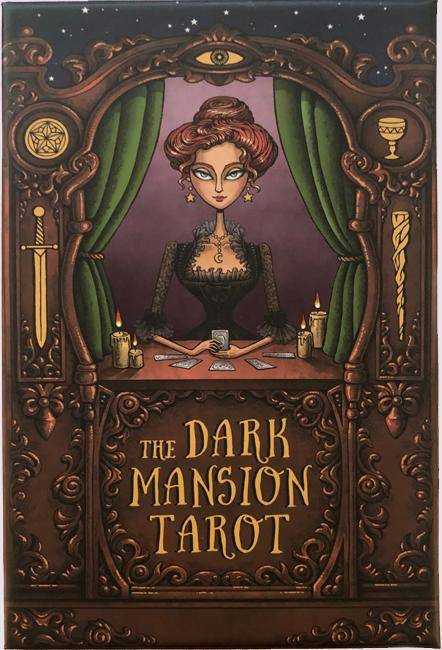 The Dark Mansion Tarot deck - Regular Version 3rd. Edition - Black edges, blue reverse of cards (clouds)